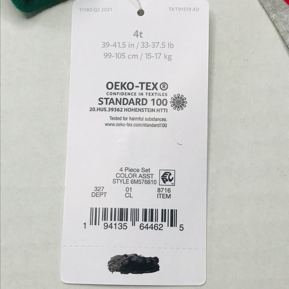 2 Set Pack 4 Piece Just One You Made By Carter's Boy's 4T Dark Santa Pajama New - Picture 3 of 16